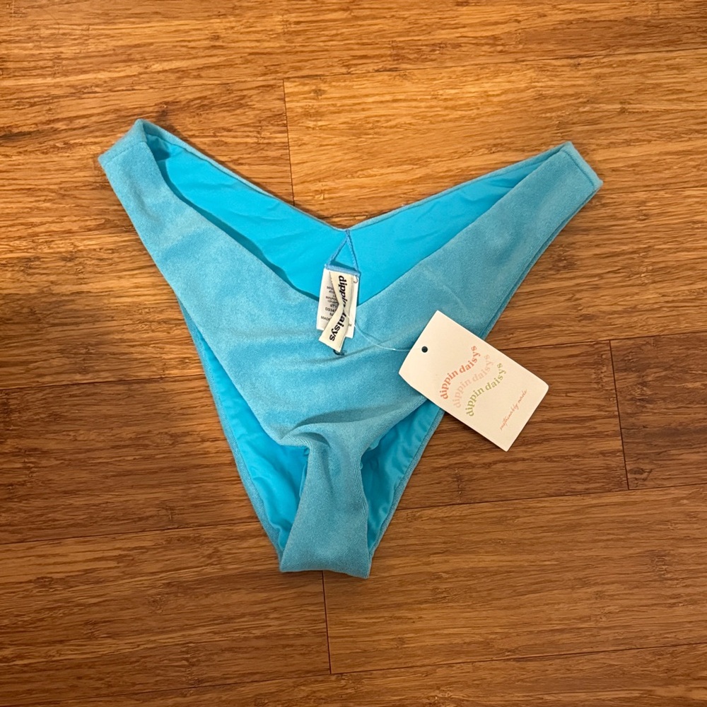 Dippin' Daisy's Turquoise Velvet-Look Bikini BOTTOMS :)
